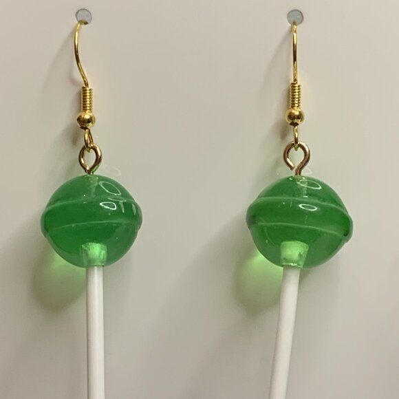 Lollipop Earring, Sucker Earring, Funny Food Earring, Gift Idea, Candy Earring - Picture 6 of 6